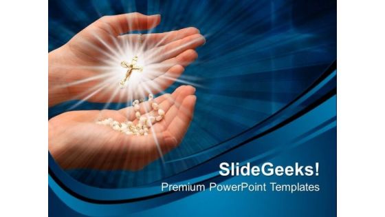 Light In Hands Christian PowerPoint Templates And PowerPoint Themes 0712