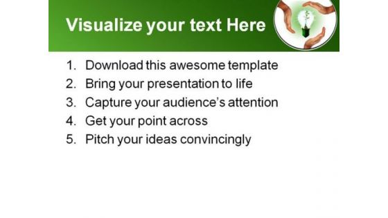 Light With Small Sprout Hospitality PowerPoint Themes And PowerPoint Slides 0411