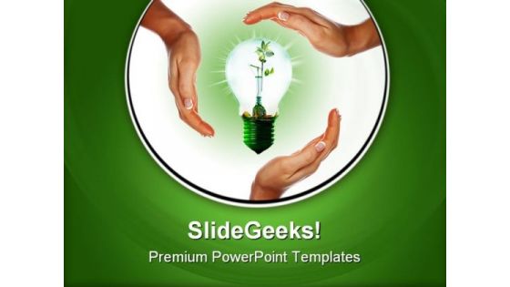 Light With Small Sprout Hospitality PowerPoint Themes And PowerPoint Slides 0411