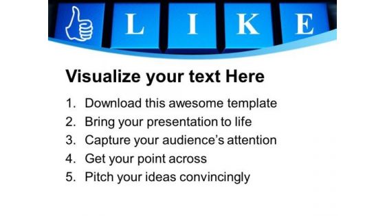 Like Button Social Network Concept PowerPoint Templates Ppt Backgrounds For Slides 1212