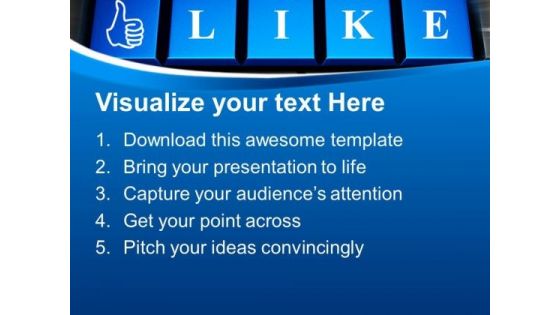 Like Button Social Network Internet PowerPoint Templates And PowerPoint Themes 1012
