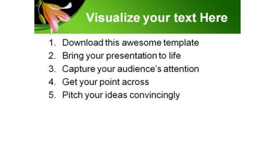 Lily Downlighter Nature PowerPoint Themes And PowerPoint Slides 0411