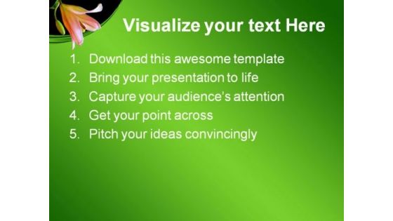 Lily Downlighter Nature PowerPoint Themes And PowerPoint Slides 0411