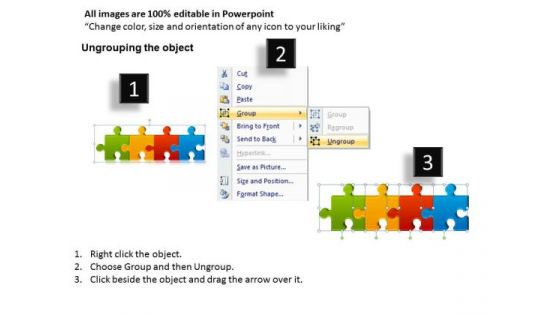 Line Of Puzzle Pieces In Line PowerPoint Slides And Ppt Diagram Templates