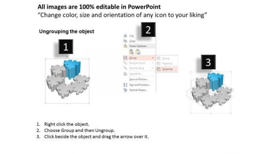 Linear Bar Graph Made With Puzzle Pieces For Result Analysis Presentation Template