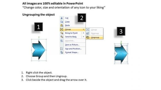 Linear Description Arrow 7 Stages Flow Chart Slides PowerPoint