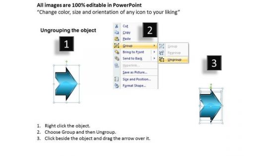 Linear Description Arrow 7 Stages Process Flow Documentation PowerPoint Templates