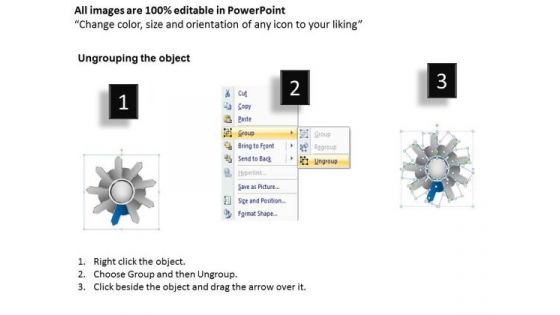 Linear Flow Connecting Diverging 9 Arrows Cycle Circular Spoke Network PowerPoint Slides