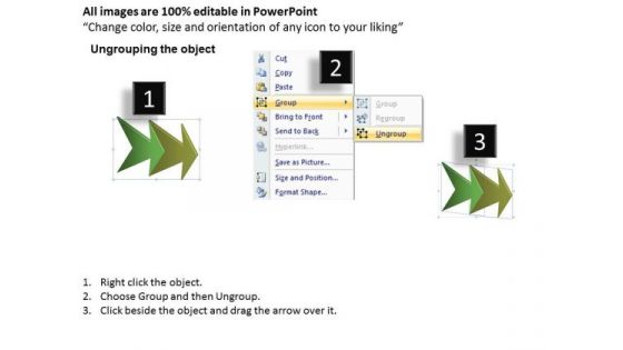 Linear Process Using Arrows 2 Stages Online Flow Chart Creator PowerPoint Slides