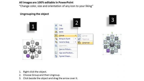 List Of 10 Characteristics For Business Flow Chart Gear PowerPoint Slides