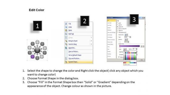 List Of 10 Characteristics For Business Flow Chart Gear PowerPoint Slides