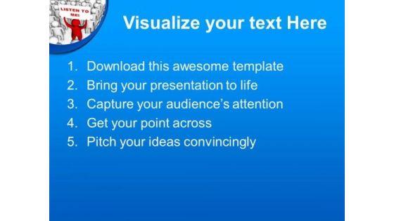 Listen To Leader For Team Development PowerPoint Templates Ppt Backgrounds For Slides 0713
