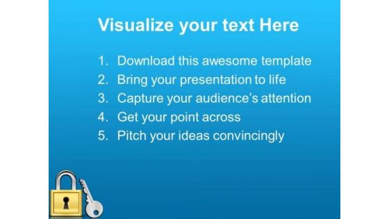 Lock And Key Security PowerPoint Templates And PowerPoint Themes 0412