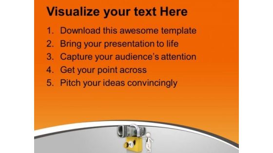 Lock And Us Dollar And Key Security PowerPoint Templates Ppt Backgrounds For Slides 0213
