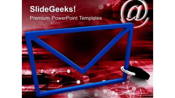 Locked Email Symbol Computer Internet PowerPoint Templates Ppt Backgrounds For Slides 0413