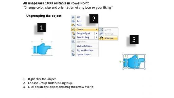 Logical Explanation Using Hands 6 Steps Flow Chart System PowerPoint Templates