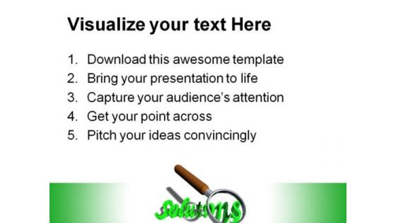 Looking For Solutions Business PowerPoint Themes And PowerPoint Slides 0511