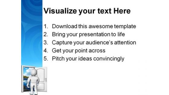Looking Into The Future Nature PowerPoint Themes And PowerPoint Slides 0411