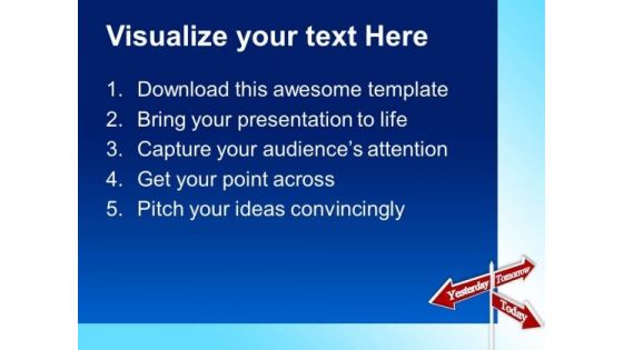 Looking Towards Future Signpost Metaphor PowerPoint Templates And PowerPoint Themes 0612