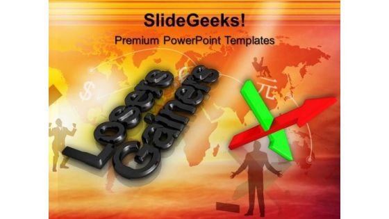 Losers Gainers Chart Arrows Business PowerPoint Templates And PowerPoint Themes 0812