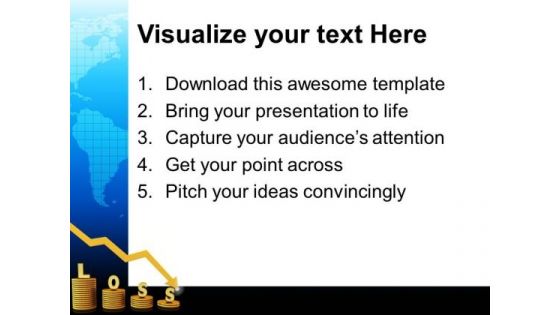 Loss In Money Graph Finance PowerPoint Templates And PowerPoint Themes 0812