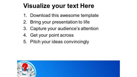 Lost In Finding Business Solutions PowerPoint Templates Ppt Backgrounds For Slides 0513