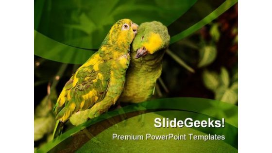 Love Birds Animals Nature PowerPoint Templates And PowerPoint Backgrounds 0111
