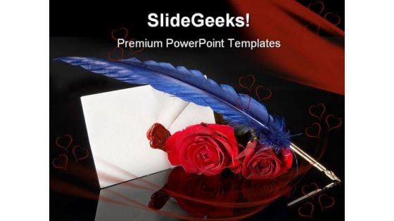 Love Letter Roses Wedding PowerPoint Templates And PowerPoint Backgrounds 0311