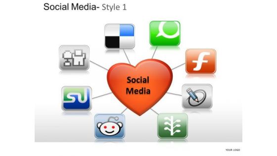 Love Social Media 1 PowerPoint Slides And Ppt Diagram Templates