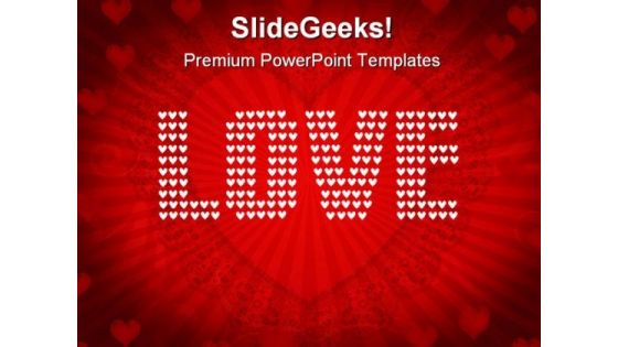 Love Wedding Abstract PowerPoint Template 0610