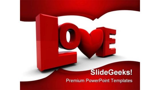 Love Wedding PowerPoint Template 0610