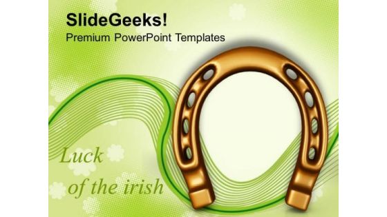 Luck Of The Irish Wealth Symbol PowerPoint Templates Ppt Backgrounds For Slides 0313