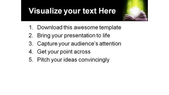 Magic Book Metaphor PowerPoint Templates And PowerPoint Backgrounds 0211