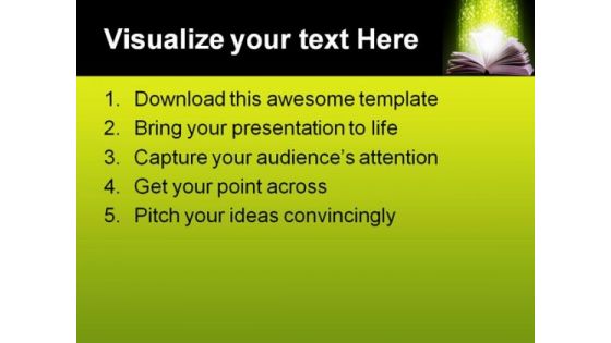 Magic Book Metaphor PowerPoint Templates And PowerPoint Backgrounds 0211