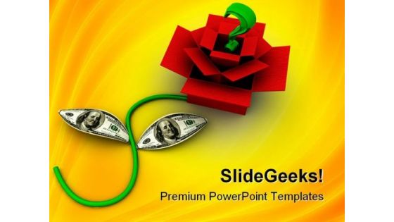 Magic Box Question Money PowerPoint Themes And PowerPoint Slides 0511