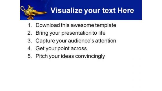 Magic Lamp Business PowerPoint Templates And PowerPoint Backgrounds 0711