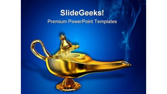 Magic Lamp Business PowerPoint Templates And PowerPoint Backgrounds 0711