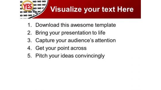 Magnified Yes As Solution To Problem PowerPoint Templates Ppt Backgrounds For Slides 0313