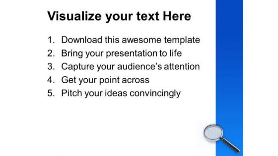 Magnify The Solutions For Success PowerPoint Templates Ppt Backgrounds For Slides 0613