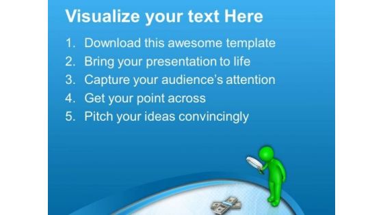 Magnifying Glass On Dollars PowerPoint Templates Ppt Backgrounds For Slides 0713