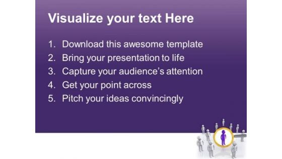 Magnifying Glass Over Team Leader PowerPoint Templates Ppt Backgrounds For Slides 0713