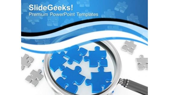 Magnifying Glass Showing Problem PowerPoint Templates Ppt Backgrounds For Slides 0413
