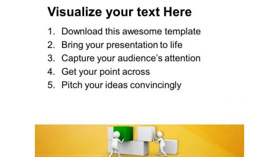 Make A Base With Strong Efforts PowerPoint Templates Ppt Backgrounds For Slides 0713