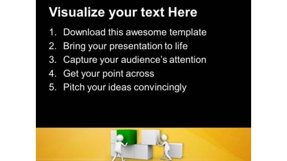 Make A Base With Strong Efforts PowerPoint Templates Ppt Backgrounds For Slides 0713