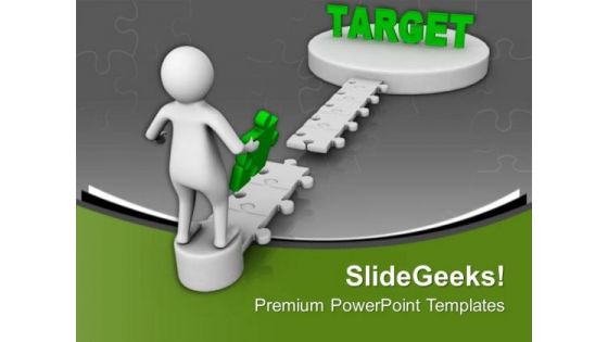 Make A Bridge For Achieving Target PowerPoint Templates Ppt Backgrounds For Slides 0713