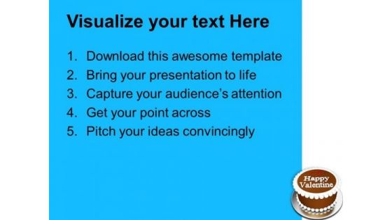 Make A Cake For Valentine Day PowerPoint Templates Ppt Backgrounds For Slides 0713