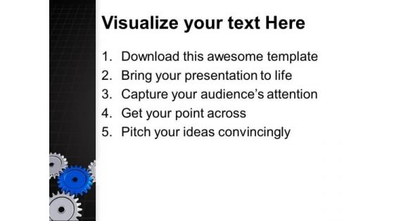 Make A Right Central Gear For Process PowerPoint Templates Ppt Backgrounds For Slides 0713