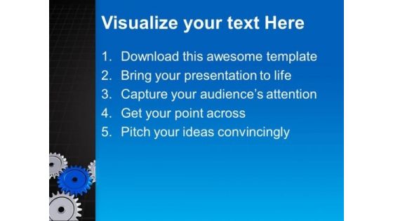Make A Right Central Gear For Process PowerPoint Templates Ppt Backgrounds For Slides 0713