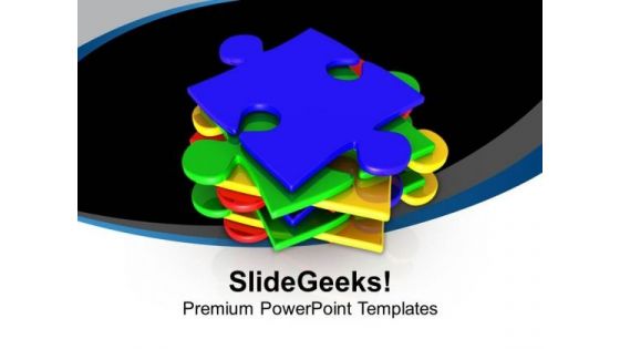 Make A Stack Of Puzzle PowerPoint Templates Ppt Backgrounds For Slides 0613