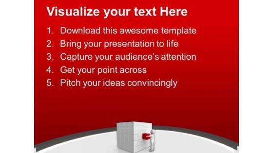Make A Wall Of Success With Hardwork Brick PowerPoint Templates Ppt Backgrounds For Slides 0713